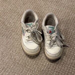 Reebok Kids Cream and Green Sneakers